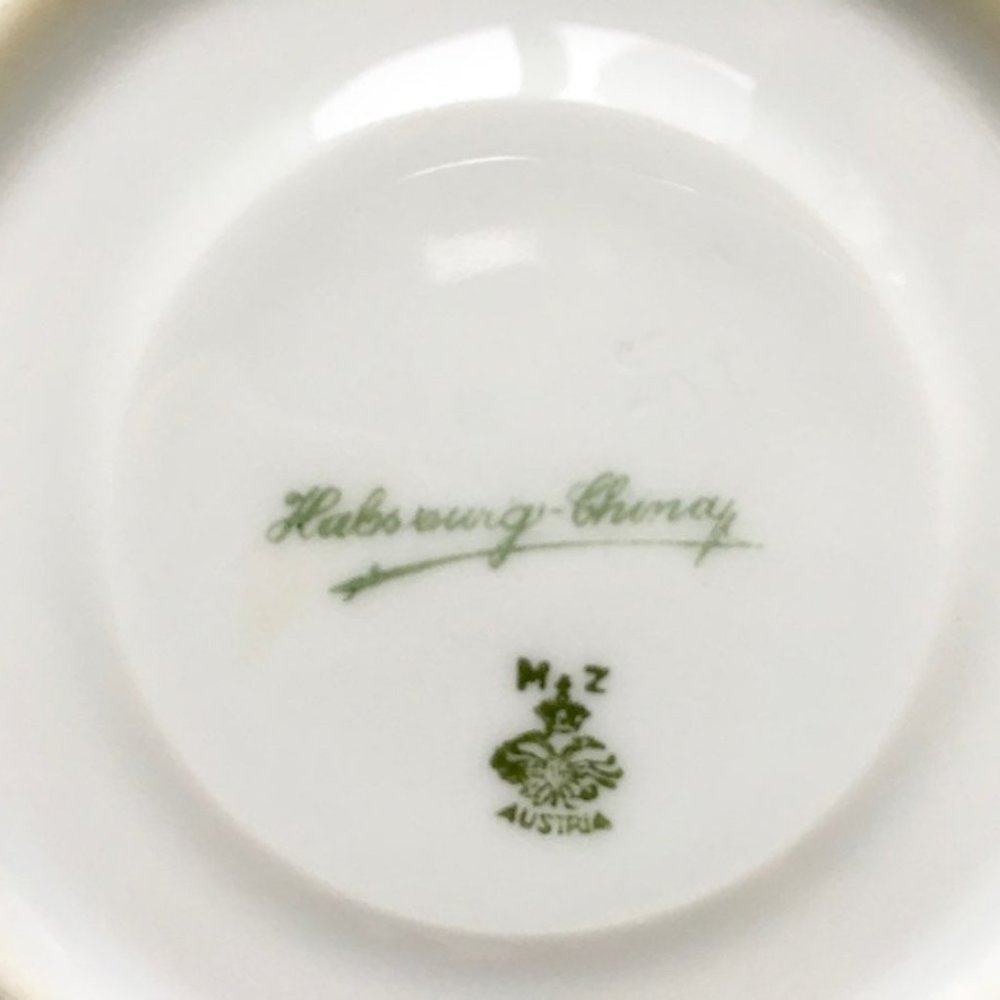 Boston Habsburg China Austria Saucer Pink Green Floral - Picture 3 of 4